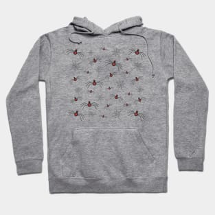 Pattern with spiders and web Hoodie